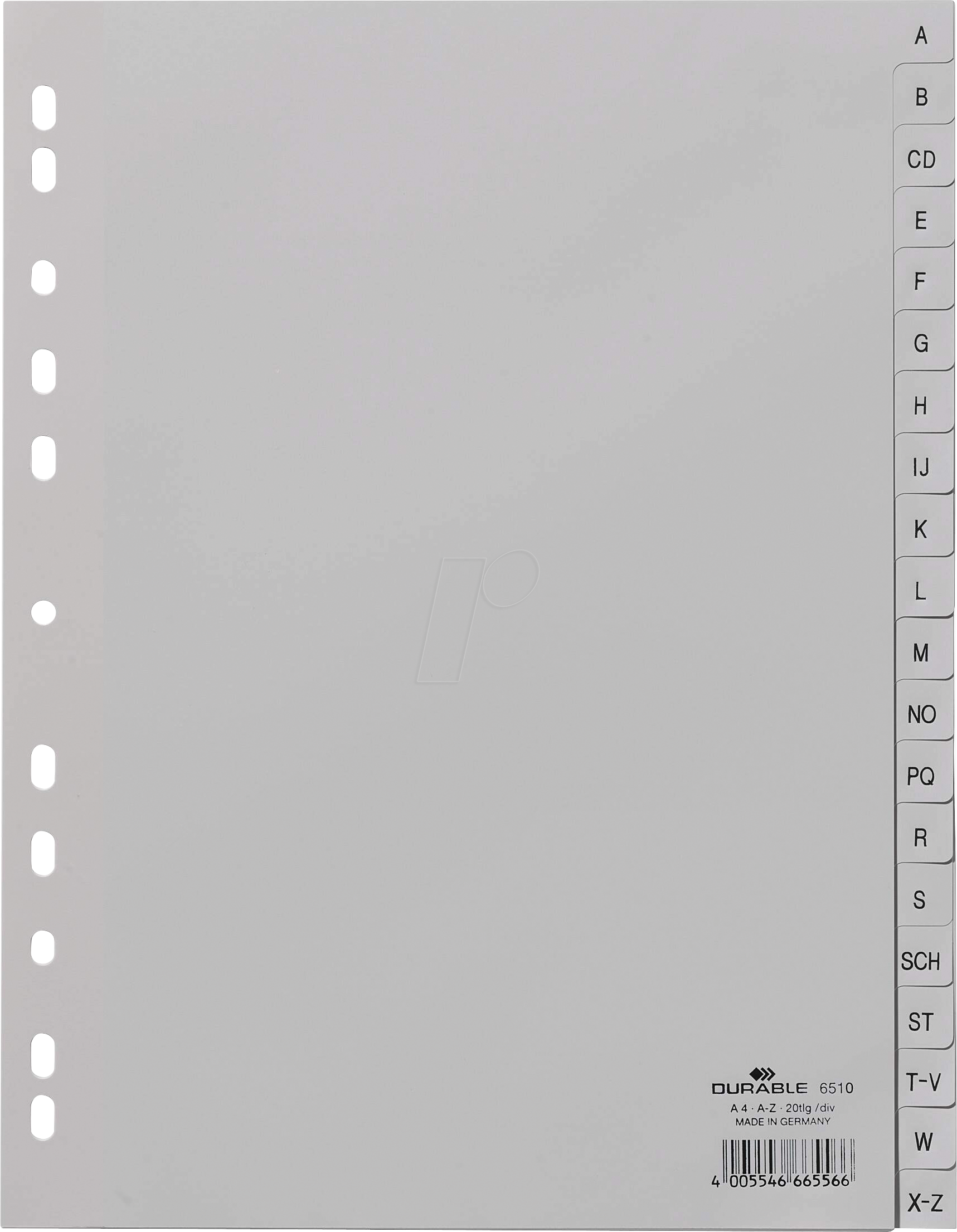 KREG A4 A-Z - Kunststoffregister, A4 (A-Z)