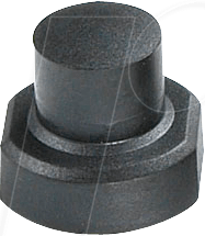 KAPPE 1S09-16.0 - Kappe für Taster 3F.., 16mm (= Höhe Kappe inkl. Taster), sw