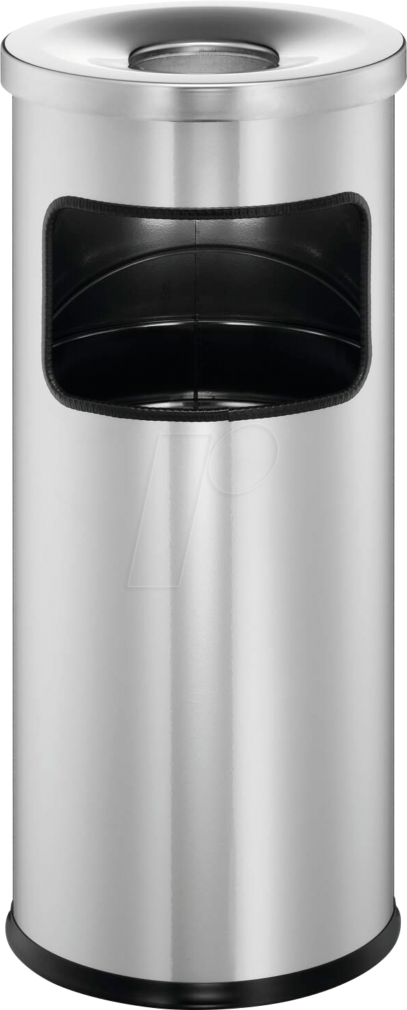 DURABLE 333223 - Abfallbehälter mit Ascher, 17 l, rund, Brandschutz, silber