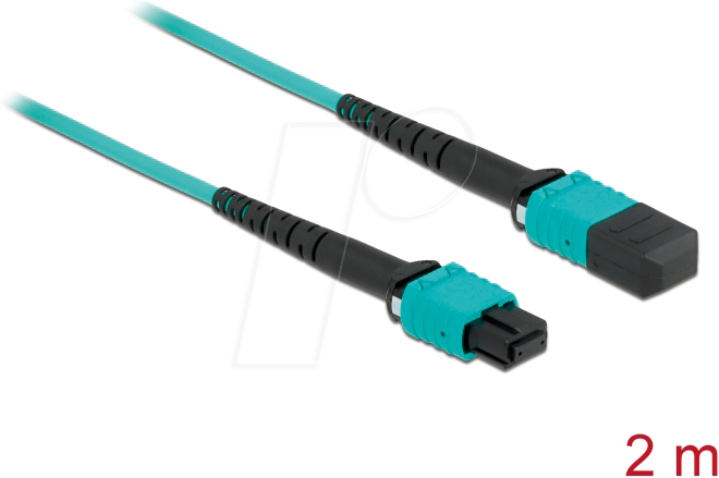DELOCK 86956 - LWL Kabel MPO/MPO, 50/125µ, 2 m, OM4