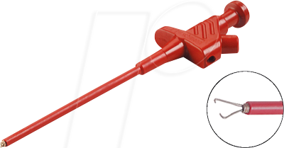 KLEPS 30 RT - Klemmprüfspitze, 4 mm, rot