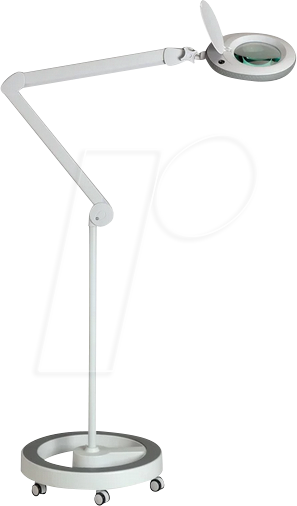 LUMENO 61597215G - Lupenleuchte, LED, Echtglaslinse, 5 Dioptrien, mit Rollstativ, g