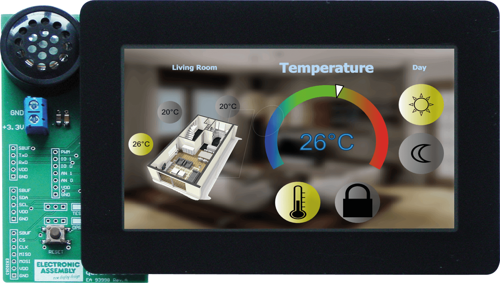 EA QUICKUNITFT05 - Starterkit Multi-TFT-Display 5'', PCAP-Touch