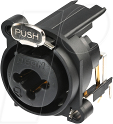 REAN RCJ10FA-H - XLR Einbaubuchse 3-polig kombiniert mit 6,35mm Klinkenbuchse ste