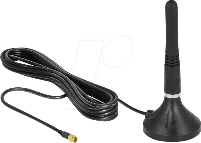 DELOCK 12585 - Antenne LTE SMA Stecker 2 - 3 dBi 11 cm starr omnidirektional