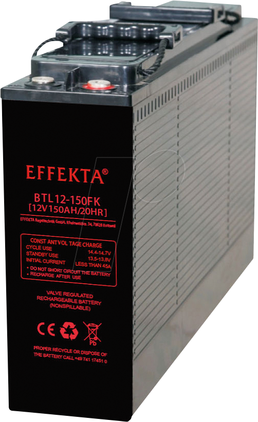 EFKTA BTL12-150 - Blei-Vlies-Akku, AGM, 12V, 150 Ah, Front-Terminal