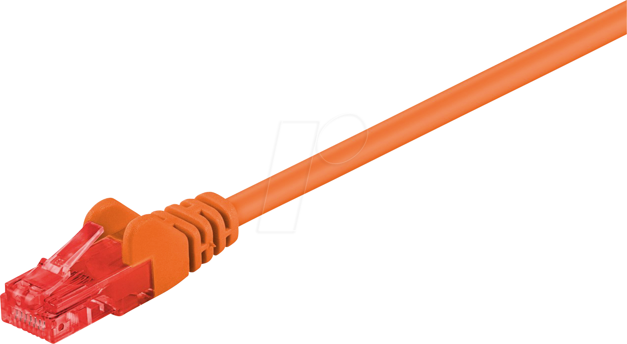 Thumbnail - GOOBAY 95259 - Cat.6 U/UTP Patchkabel, CCA, orange, 0,5 m