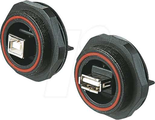 PX0848/B - Rückwand-Verbinder USB-B Stecker, IP68