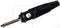 BUELA 20K SW - Bananenstecker, 4 mm, schwarz