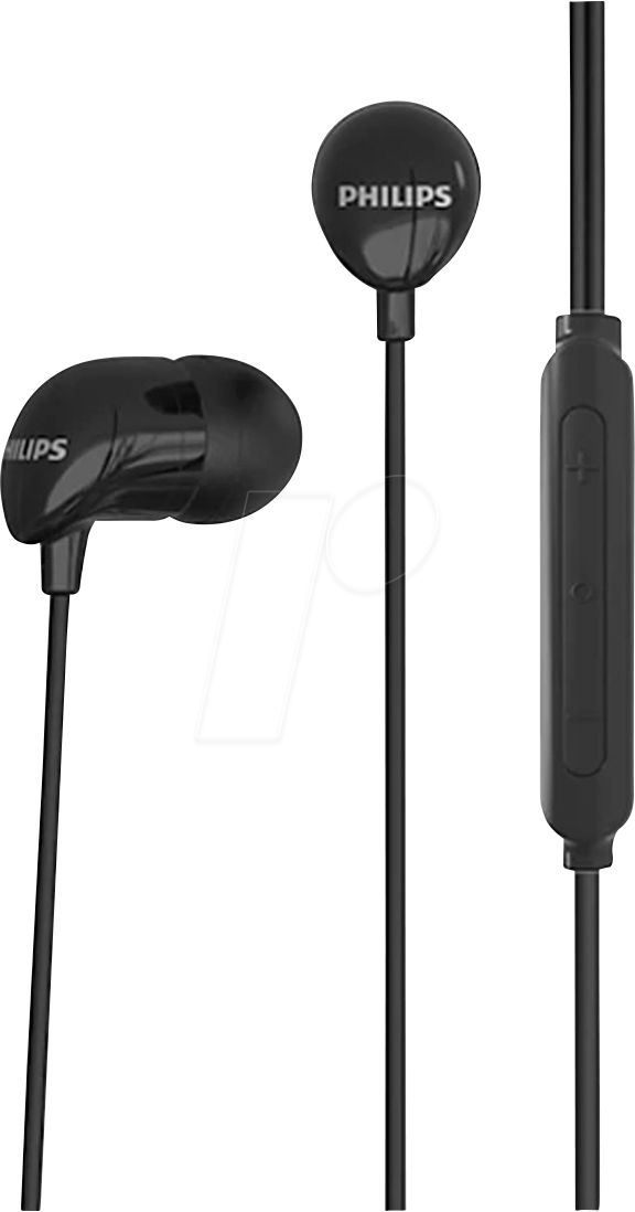 PHI TAE1156BK - Headphones In-ear Wired with Mic + Jack 3.5 TAE1156 Black