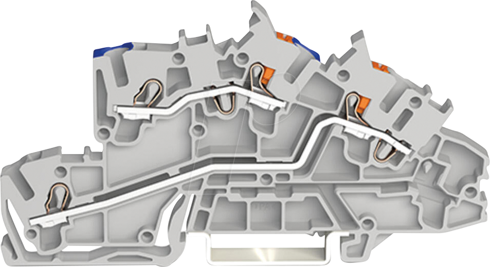WAGO 2203-7549 - Installationsetagenklemme, 2,5 mm², N/L, grau