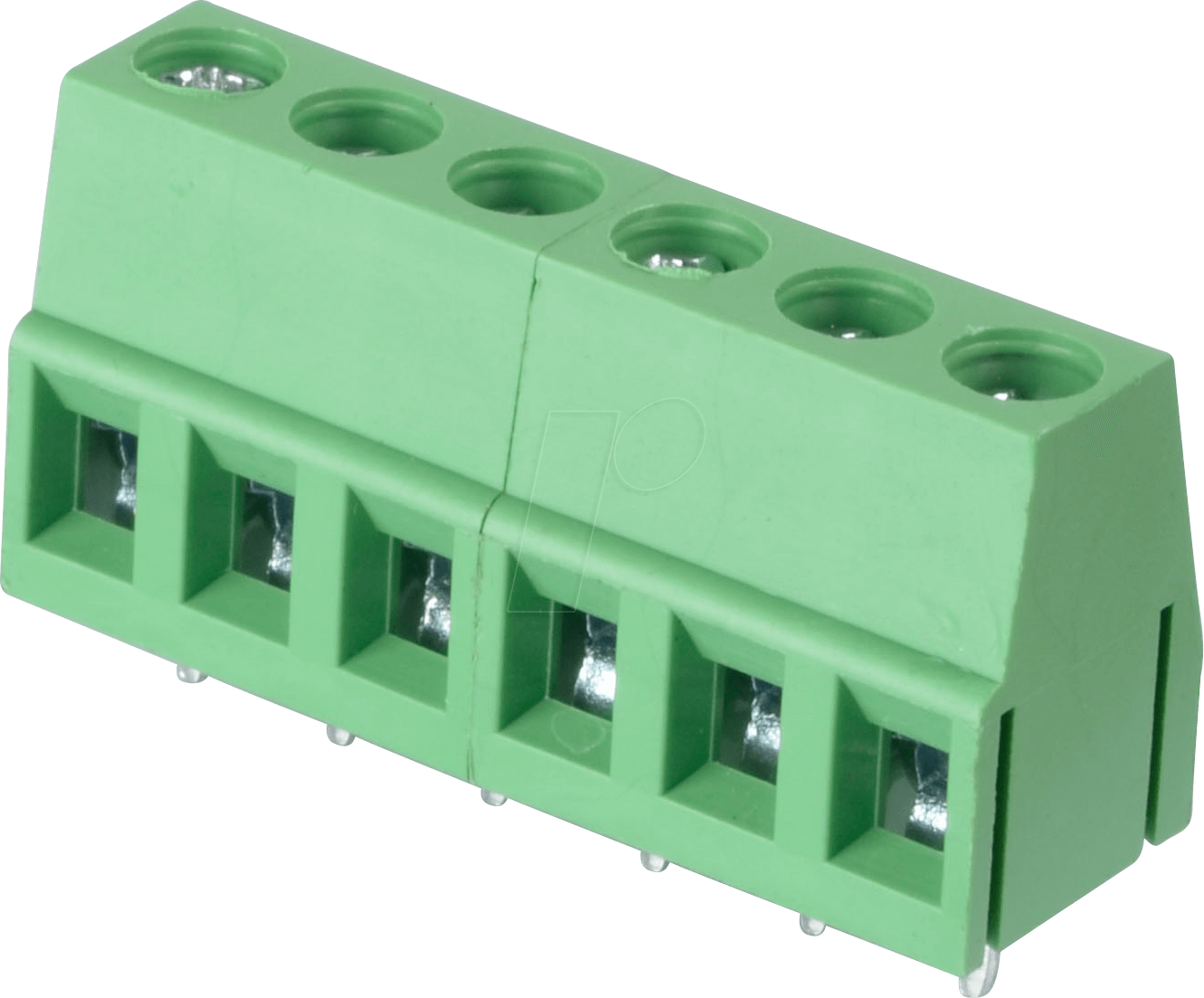 CTB0102-6 - Lötbare Schraubklemme - 6-pol, RM 5 mm, 90°