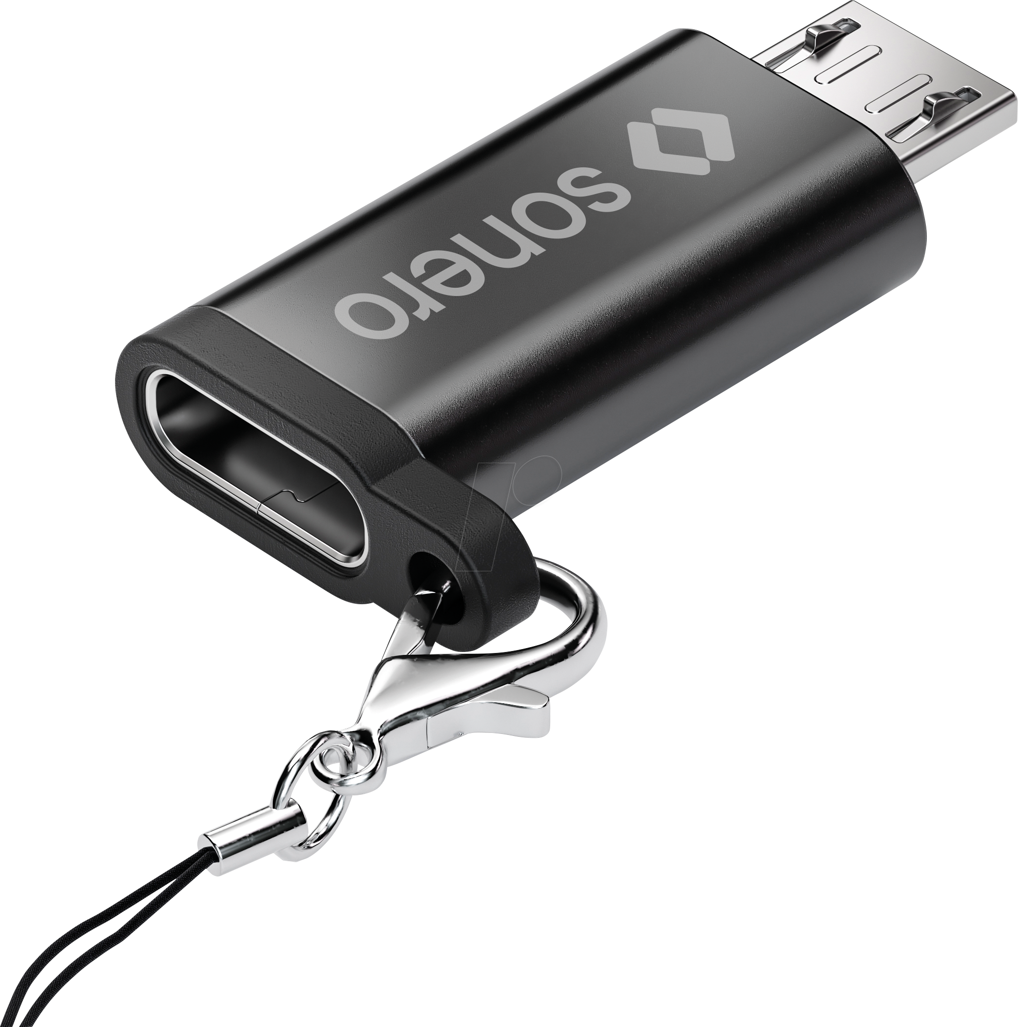 SON X-UA121 - Adapter USB 2.0 Micro-B Stecker > C Buchse, schwarz