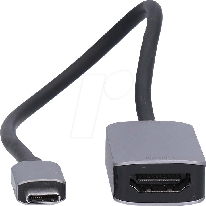 N CCGB64660BK02 - USB-C Adapter, USB 3.0, USB-C Stecker > HDMI Ausgang, 0.20m, sch