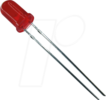 Thumbnail - LED 3MM 2MA RT - LED, 3 mm, bedrahtet, rot, 5 mcd, 60°