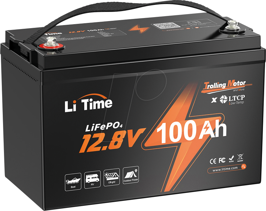 LI12-100 TRO - Lithium-Akku, LiFePO4, 12,8 V, 100 Ah, Trolling