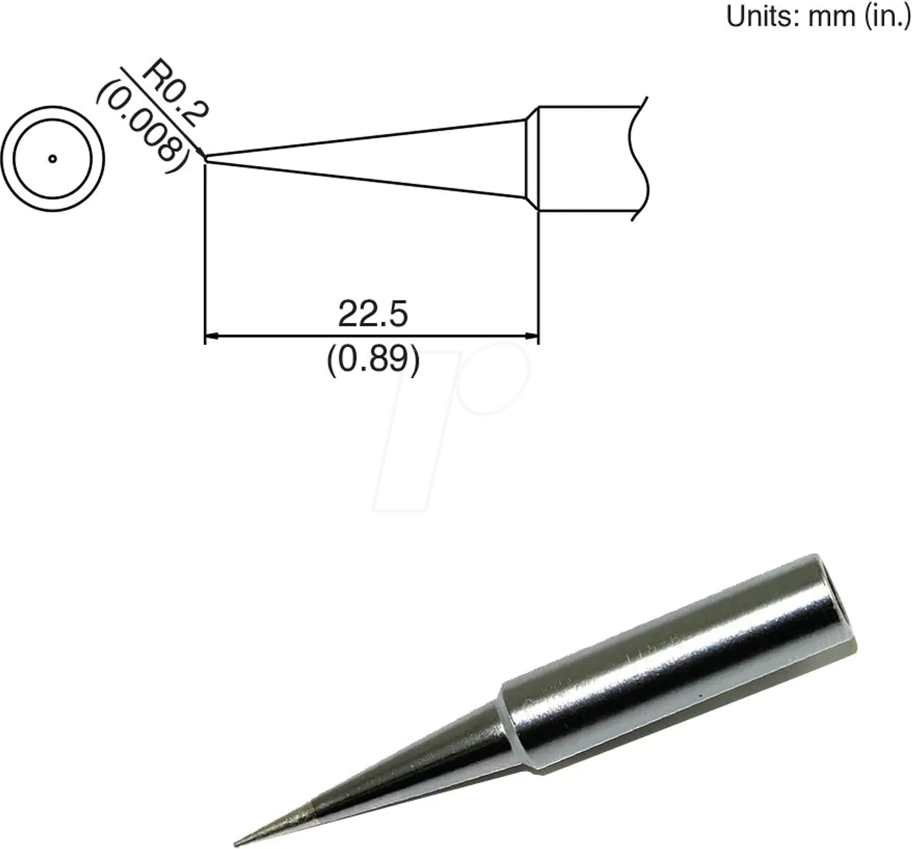 HAK T18-BL - Lötspitze T18-BL, 0,2 mm, konisch