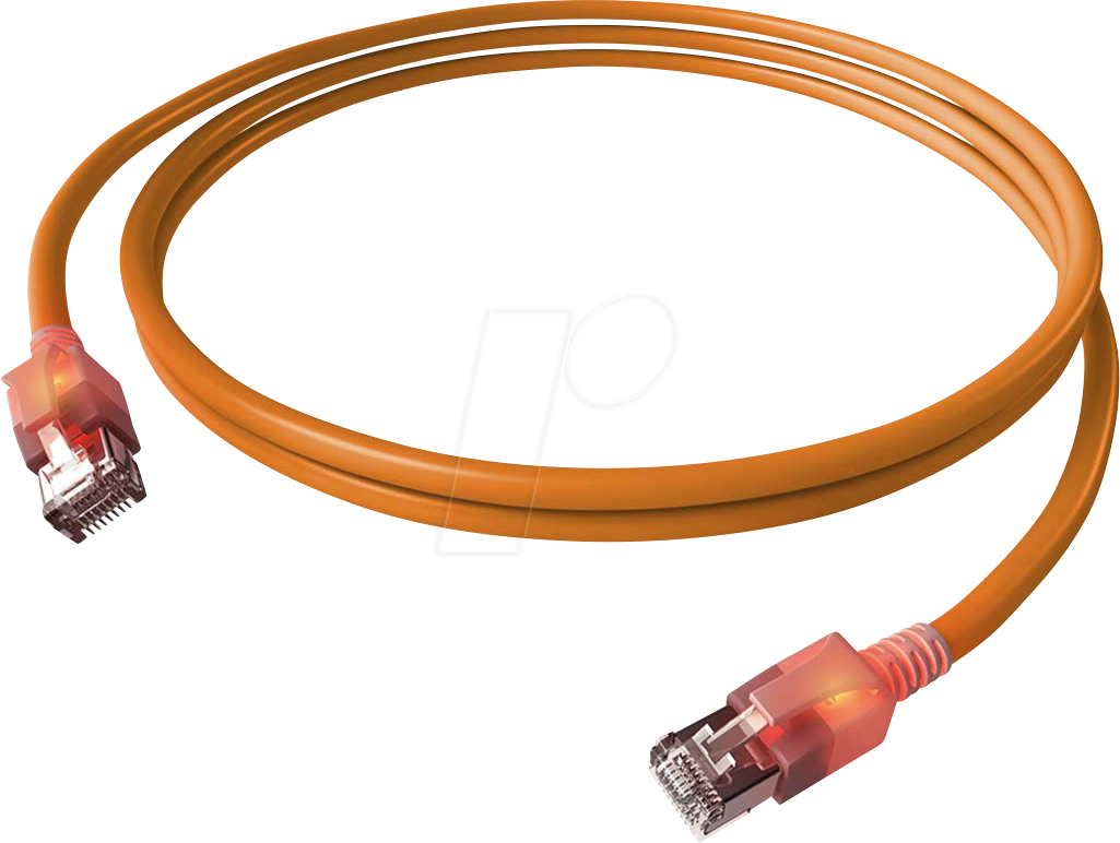 CS1OOADAD0005 - Cat.6a LED Patchkabel, DualBoot, S/FTP, orange, 0,5 m