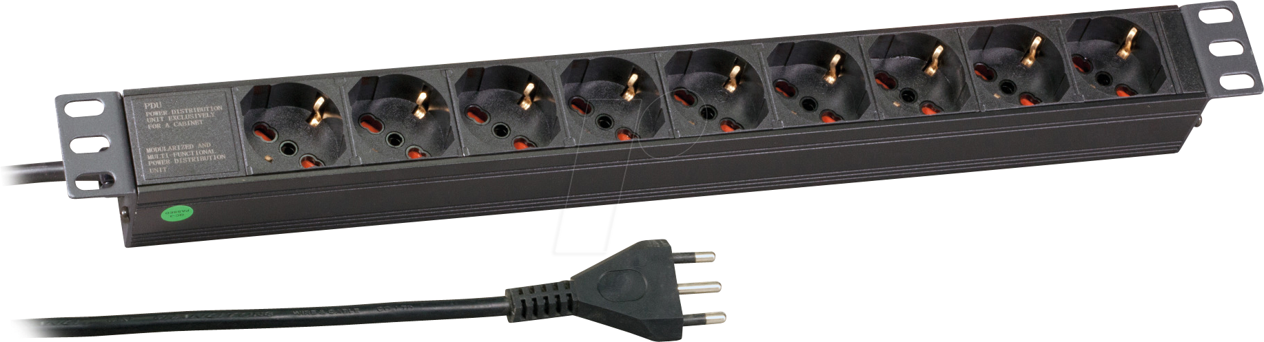 EFB EK631IT.1 - 19'' Steckdosenleiste, 1HE, 9-fach, italienisch