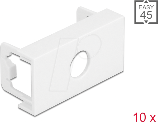 DELOCK 81372 - Easy 45 Modulblende Loch M10, 45 x 22,5 mm 10 Stück