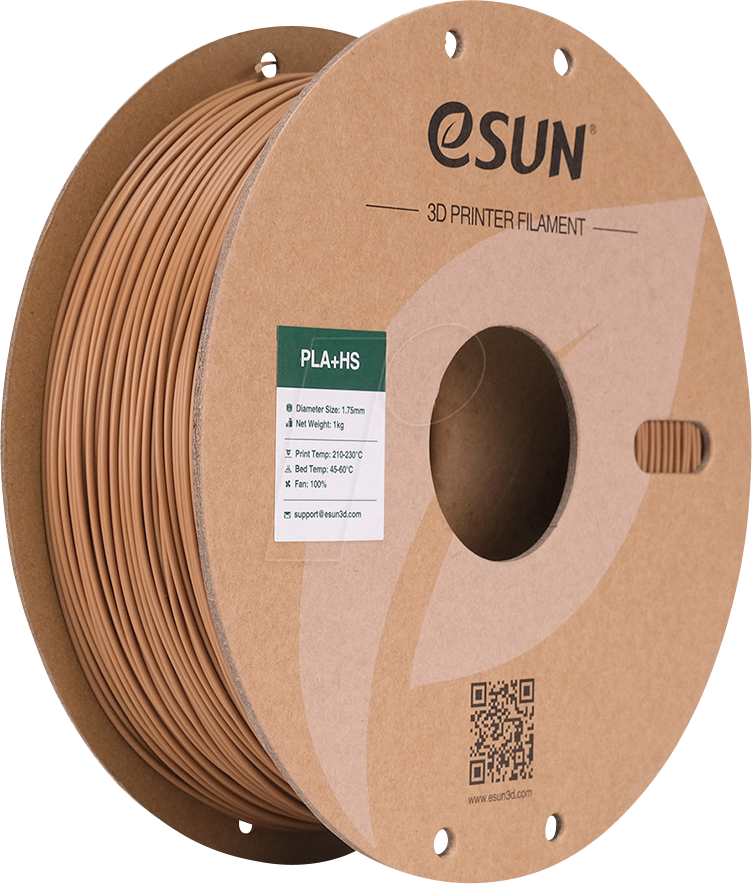 ESUN 72205123 - Filament, PLA+HS, 1,75 mm, hellbraun, 1 kg