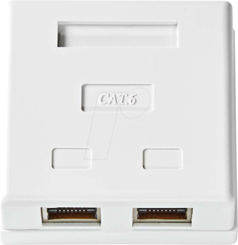 N CCGP89130WT - Aufputz RJ45-Dose, 2-fach, Cat.6
