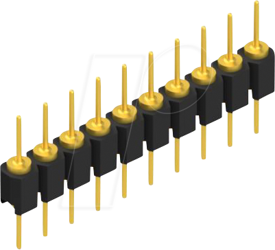 FIS MK05 10G - Stiftleiste, 1-reihig, 1 x 10 - 2,54 mm
