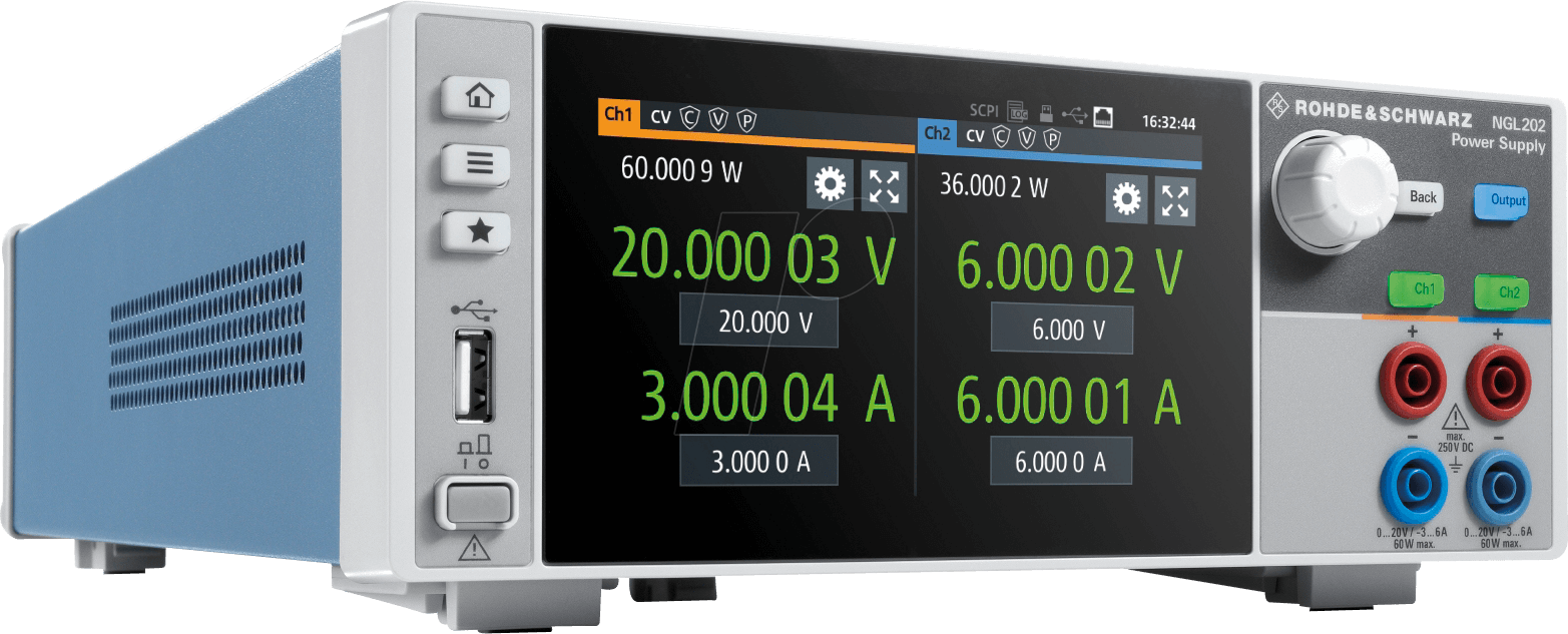 NGL 202 - Labornetzgerät NGL202, 0 - 20 V, 0 - 6 A, 2 Kanäle