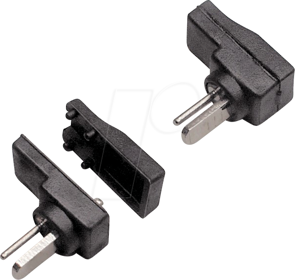 LSW 2PCS - Lautsprecherstecker (2 Stück), gewinkelt, schwarz