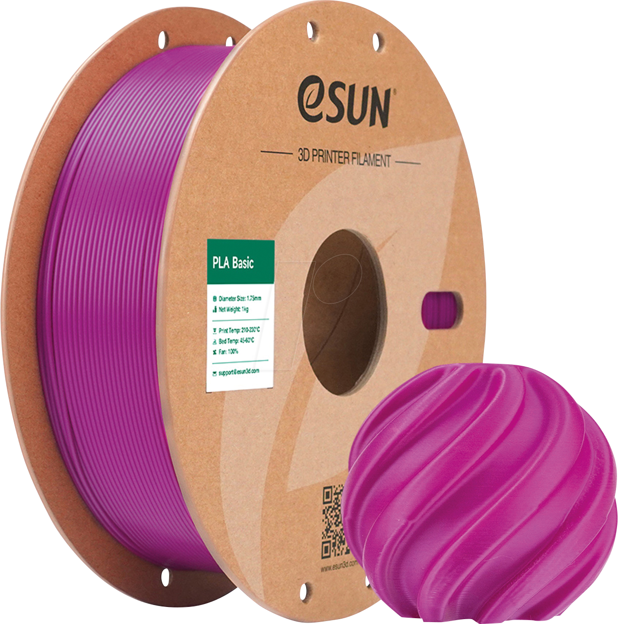 ESUN 72211421 - Filament, PLA-Basic, 1,75 mm, lila, 1 kg