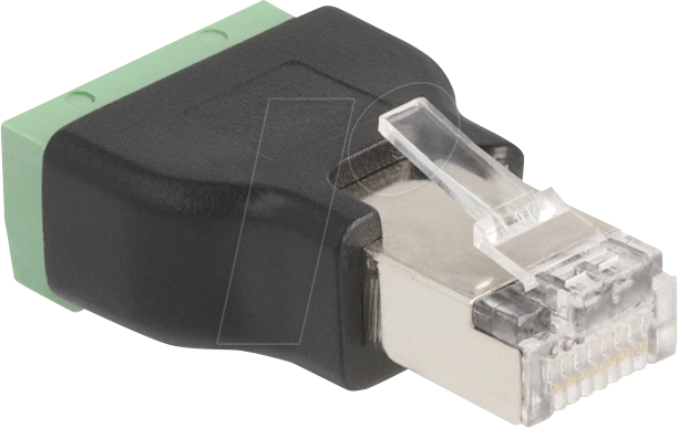 DELOCK 66603 - RJ45 Stecker / Terminalblock Adapter, 4 Pin