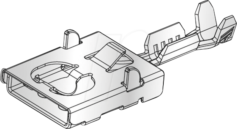 ESKA 1108501 - Flachsteckhülse F630E, 0,75 - 1,5 mm², Breite 6,3 x 0,8 mm