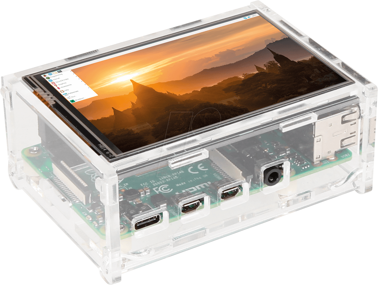 RPI CASE 3.5 TR - Gehäuse für Raspberry Pi 4 & 3,5'' Display