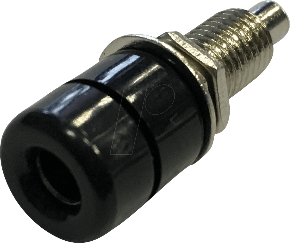 BB 4 SW BD - Bananenbuchse 4mm, vollisoliert, schwarz