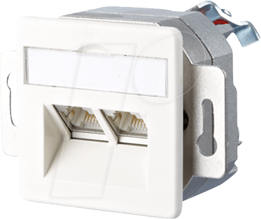 BTR 1307444002-I - E-DAT design 2 Port EK reinweiß RAL9010