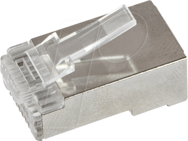 LOGILINK MP0077 - RJ45-Modularstecker, Cat.6, geschirmt, vorne offen, 50 Stk.