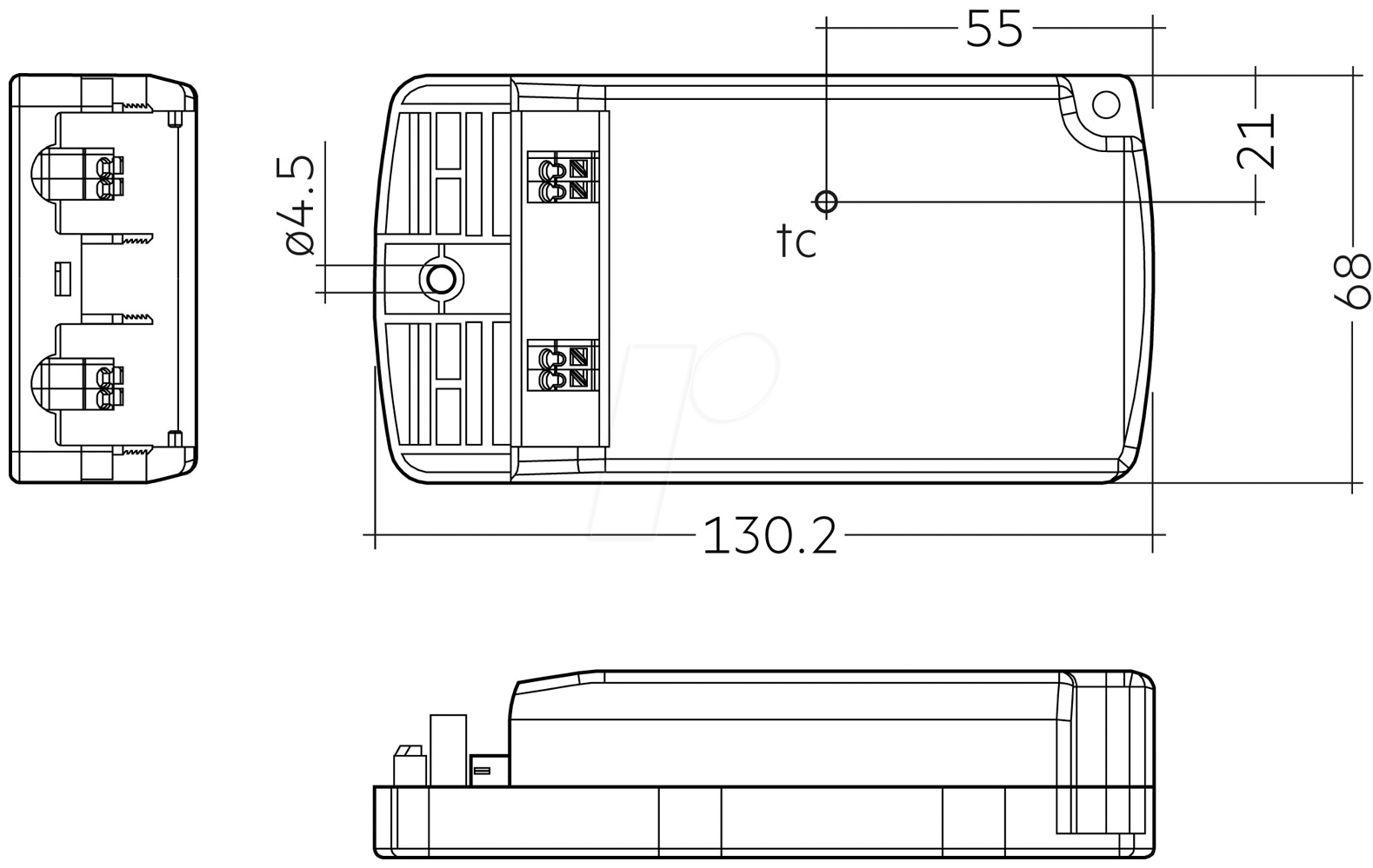 TRDO 28003348 - LED-Trafo, 7 W, 3-20 V, 350 mA, dimmbar