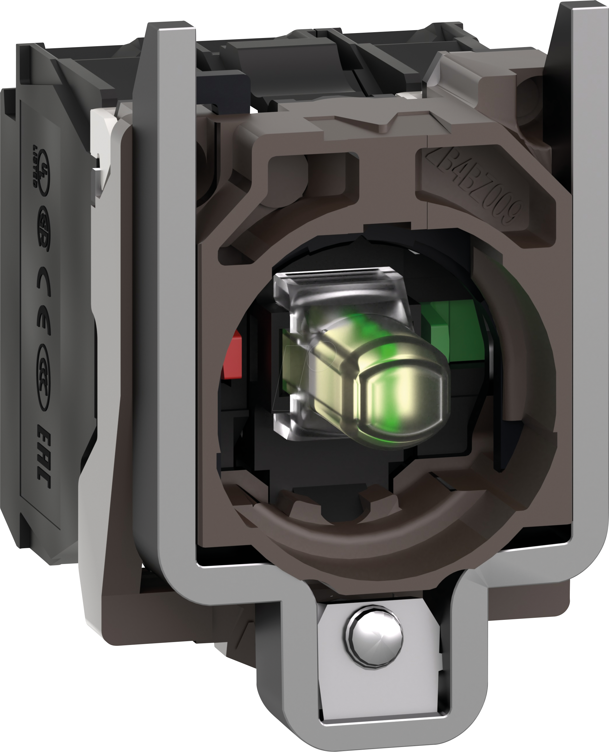 ZB4BW0B15 - Hilfsschalterblock mit Befestigungsflansch, Harmony XB4, weiß,