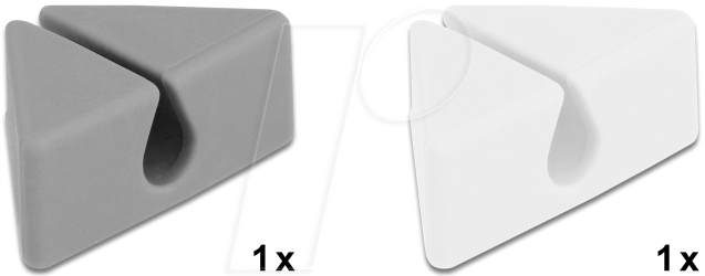 DELOCK 18328 - Kabel Management, Dreieck, 1-Slot, 2er Set