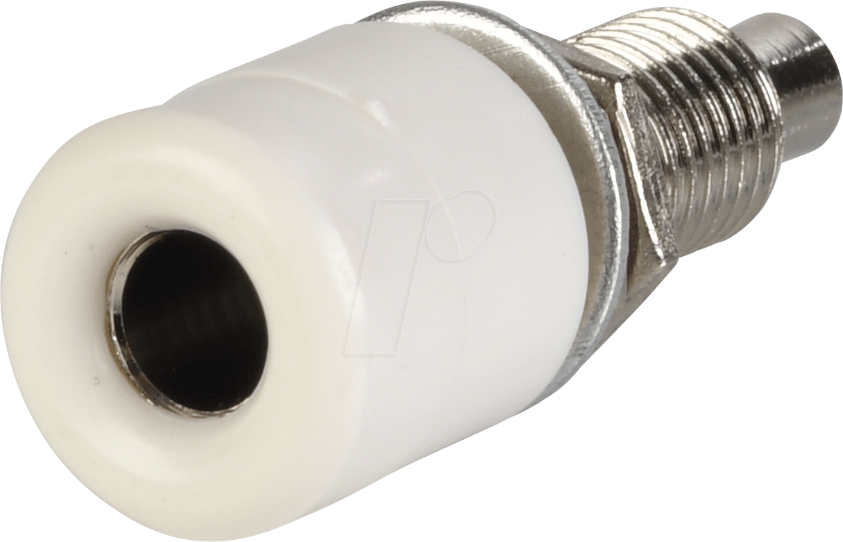 BB 4 WS BD - Bananenbuchse 4mm, vollisoliert, weiß