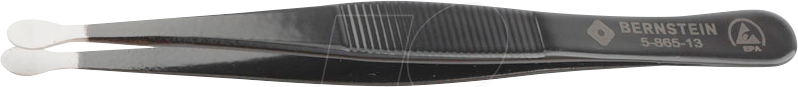 BERN 5 865 13 - SMD-Pinzette, Löffel, flach, rund, 120 mm, ESD