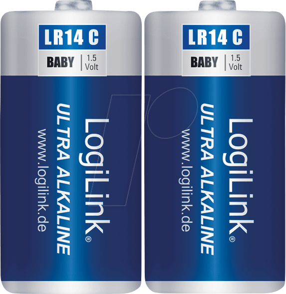 LOGILINK LR14B2 - Alkaline Batterie, C (Baby), 2er-Pack