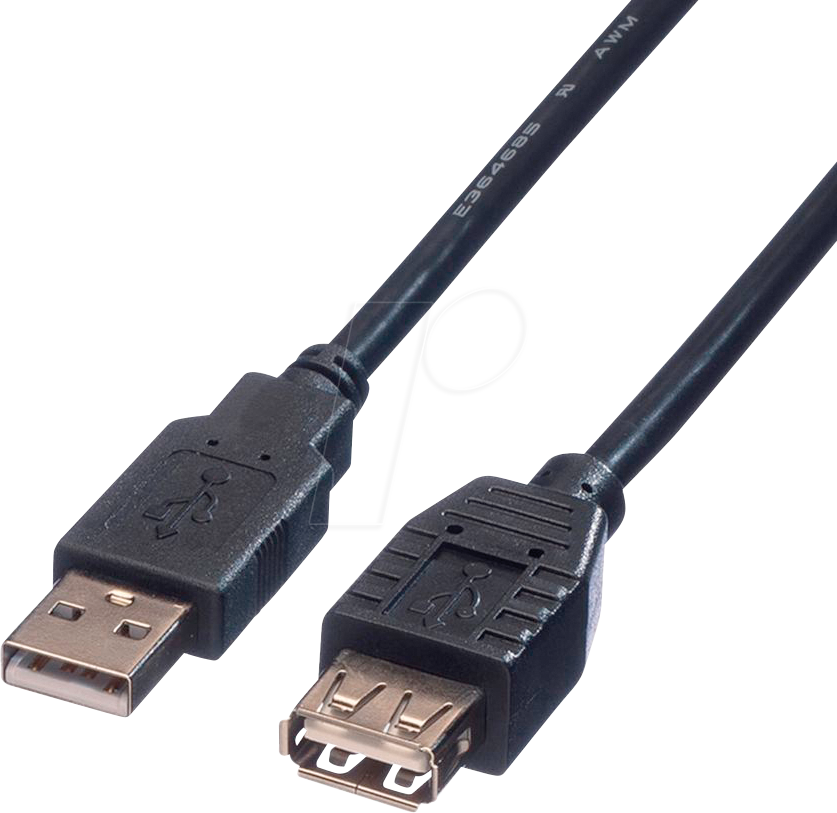 Thumbnail - ROLINE 11028960 - USB 2.0 Kabel, A St. auf A Bu., 3,0 m