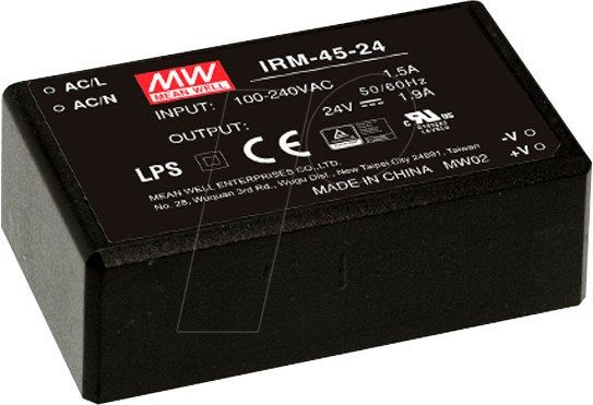 Thumbnail - MW IRM-45-48 - AC/DC-Wandler, 85 - 264 V AC, 48 V DC, Modul