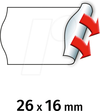 METO 9506167 - Preis-Etiketten, 26x16 mm, permanent, weiß, 6000 Stück