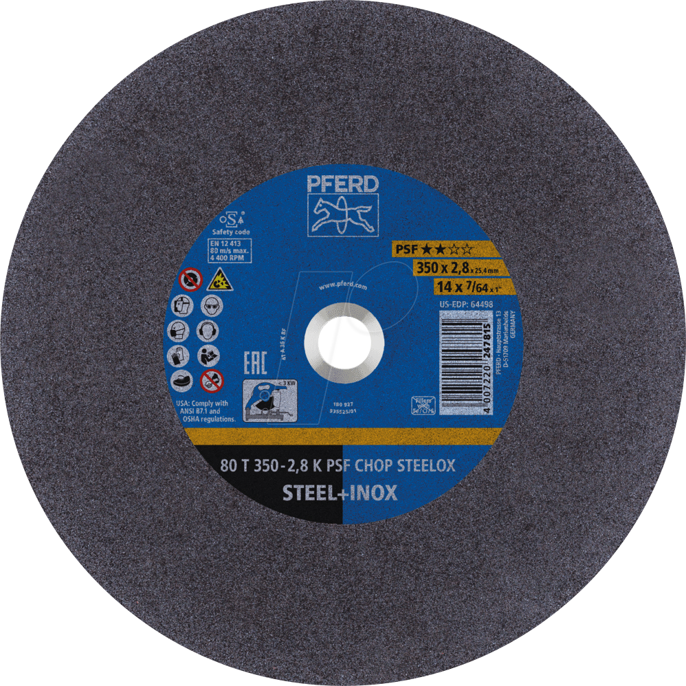 Thumbnail - PFERD 69690001 - Trennscheibe Metallkreissäge T 350x2,8x25,4 mm Universallinie