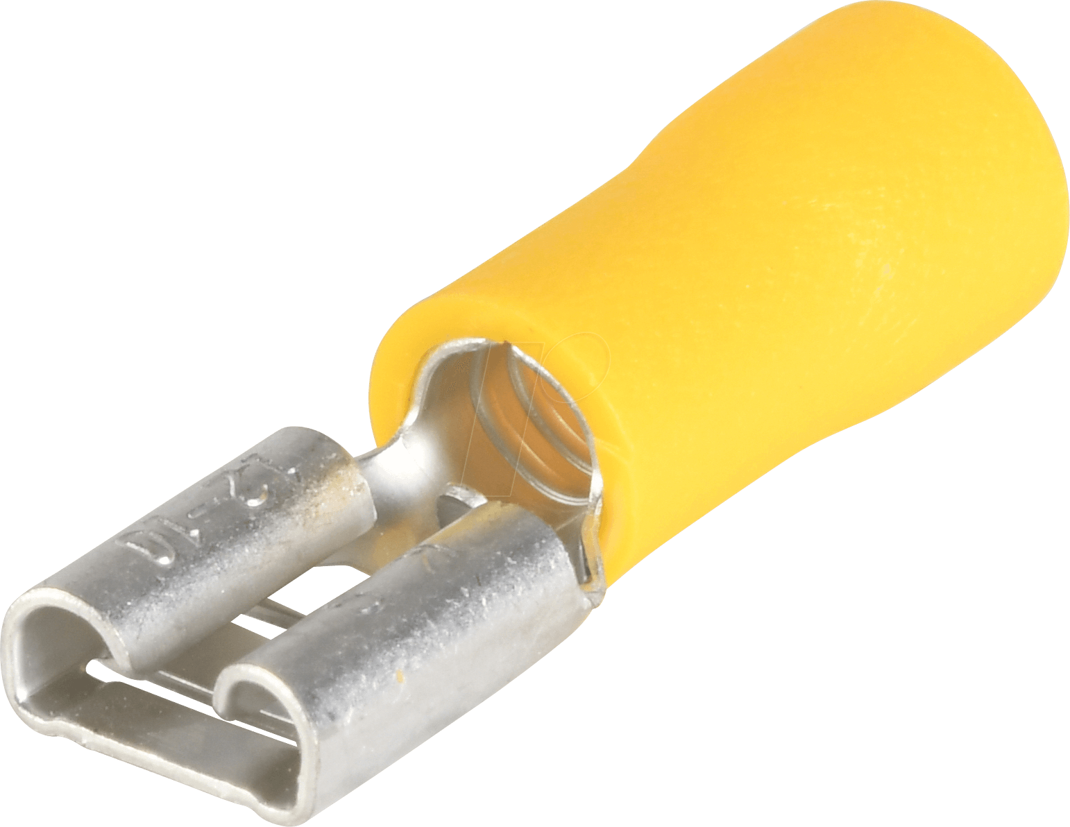 VT FSH-G-6,35 - Flachsteckerhülse, Breite: 6,35mm, gelb