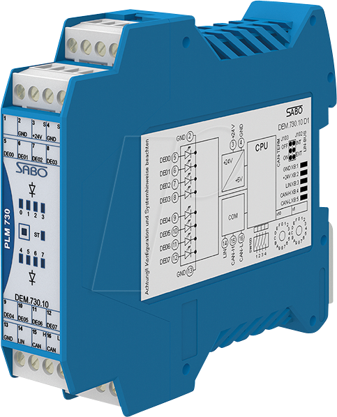 SABO DAM.732.10 - 8xDigitalausgang, 24V, CAN, Hutschiene