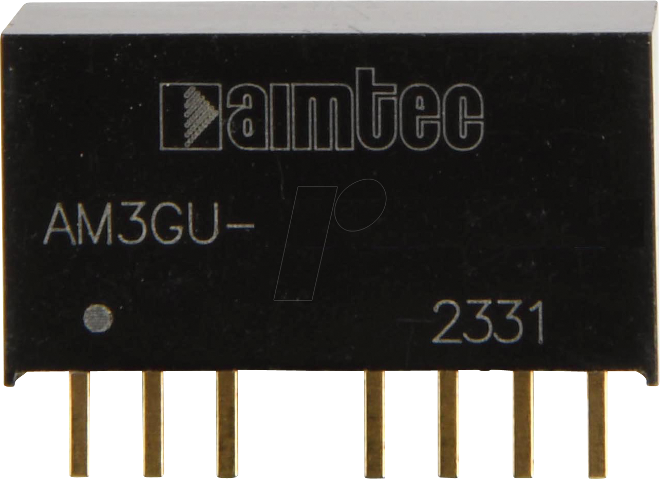 AM3GU-1205DH30JZ - DC/DC-Wandler AM3GU, 3 W, 5 V, 300 mA, SIP 8
