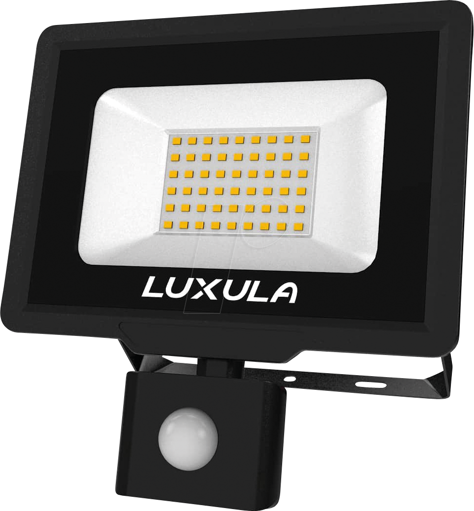 LUXULA LX400123 - LED-Flutlicht, 50 W, 3000 K, 5000 lm, IP65, Bewegungsmelder